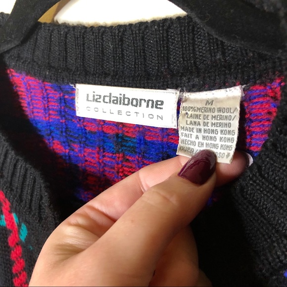 Vintage Liz Claiborne Merino Cardigan Sweater - Picture 4 of 4